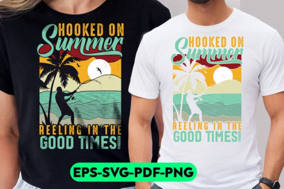 A Crafters Review of Hooked on Summer Retro Vintage Graphics for T-Shirt Designs
