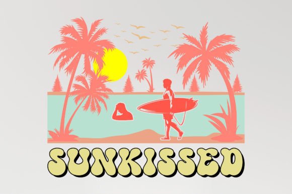 A Retro Summer Graphic for Crafting a Sunny Brand Identity