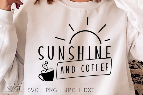 A Sunshine and Coffee Design for Summer Graphics and T-Shirt Designs