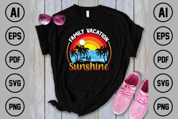 A Sunshine Design for Graphics & T-Shirt Marketing