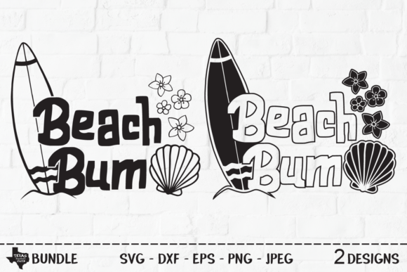 Beach Bum Bundle: A Graphic Design Asset for Creative Crafts