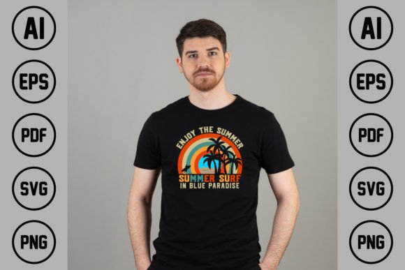 ENJOY the SUMMER SURF Graphics for T-Shirt Designs