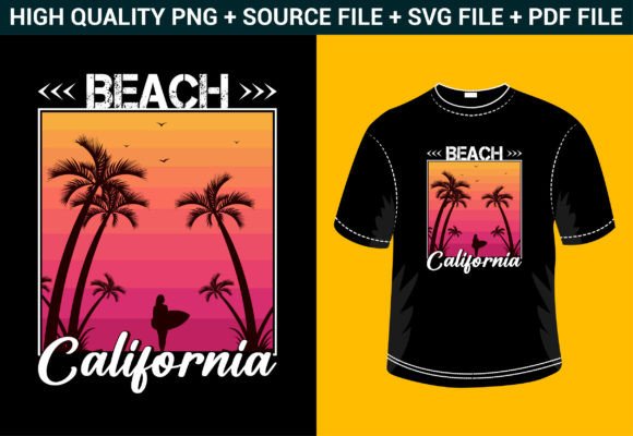 From Graphic to Product: Mastering a Retro Beach T-Shirt Design