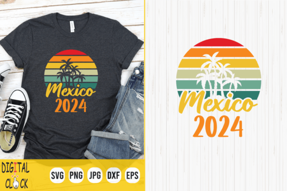 Mexico 2024 Summer Vacation Graphics for T-Shirt Designs