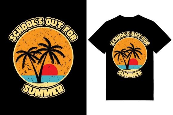 School's Out for Summer: A Graphics Asset for T-Shirt Designs