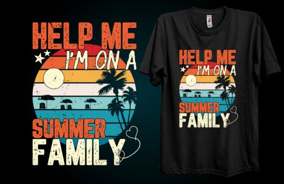 Summer Family T-Shirt Graphics for Relatable Branding