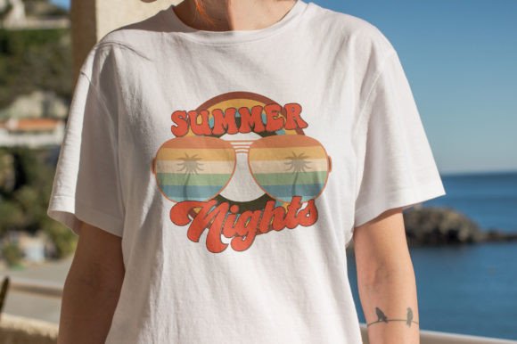 Summer Nights: A Retro Graphic for Branding & T-Shirt Designs