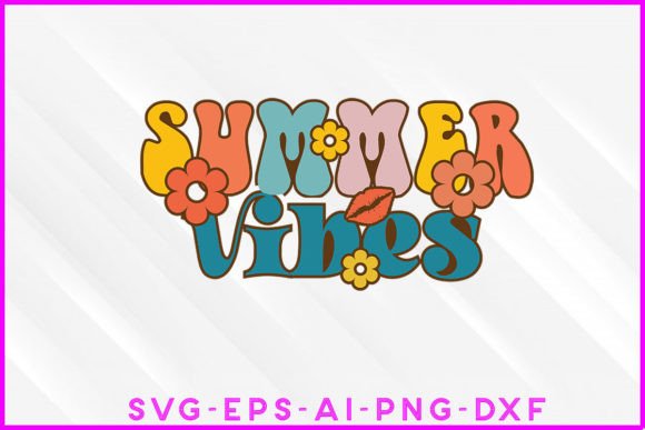 Summer Vibes Groovy Design: A Graphics Asset for T-Shirt Designs