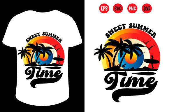 Sweet Summer Time Graphics for Crafted T-Shirt Designs