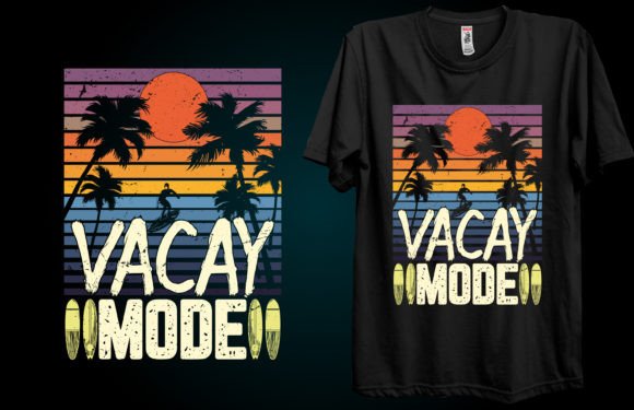 Vacay Mode: A Summer Graphics Asset for T-Shirt Designs
